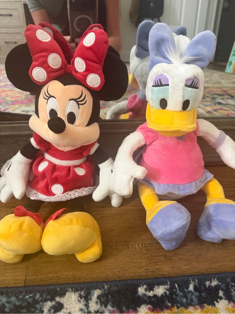 Disney Minnie Mouse and Daisy Duck Plush Toy Set - Red, Pink, Yellow, Purple
